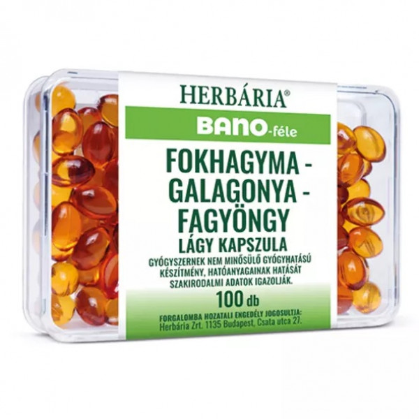 Báno fokhagyma-galagonya-fagyöngy kapszula 100x